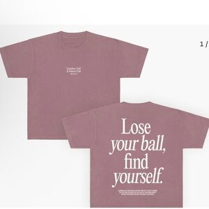Purple Crew Neck Tee with Motivational Back Design